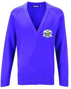 Purple School Logo - Purple Knitted Cardigan Embroidered with Felton CofE Primary ...