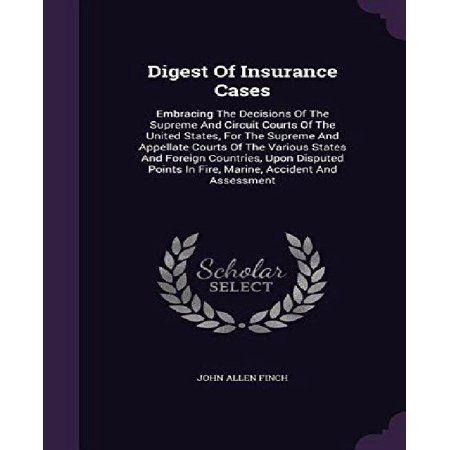 Supreme Countries Logo - Digest of Insurance Cases : Embracing the Decisions of the Supreme