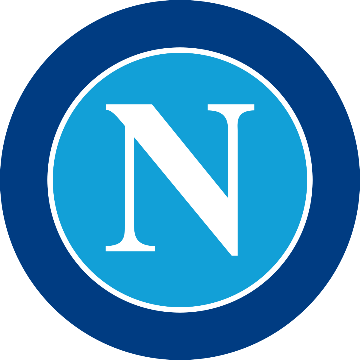 Blue Circle Soccer Logo - S.S.C. Napoli