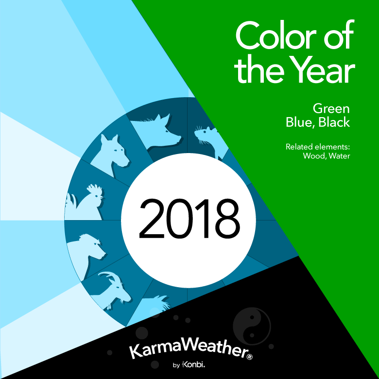 Black Green Blue Logo - Feng Shui 2018 - Lucky colors for 2018, Year of the Dog