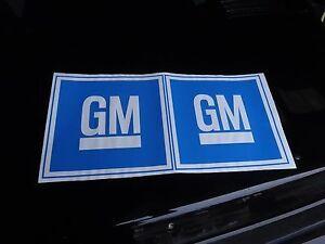 General Motor GM Logo - 2x Large GM General Motors Decals Stickers Work Shop Garage Wall ...