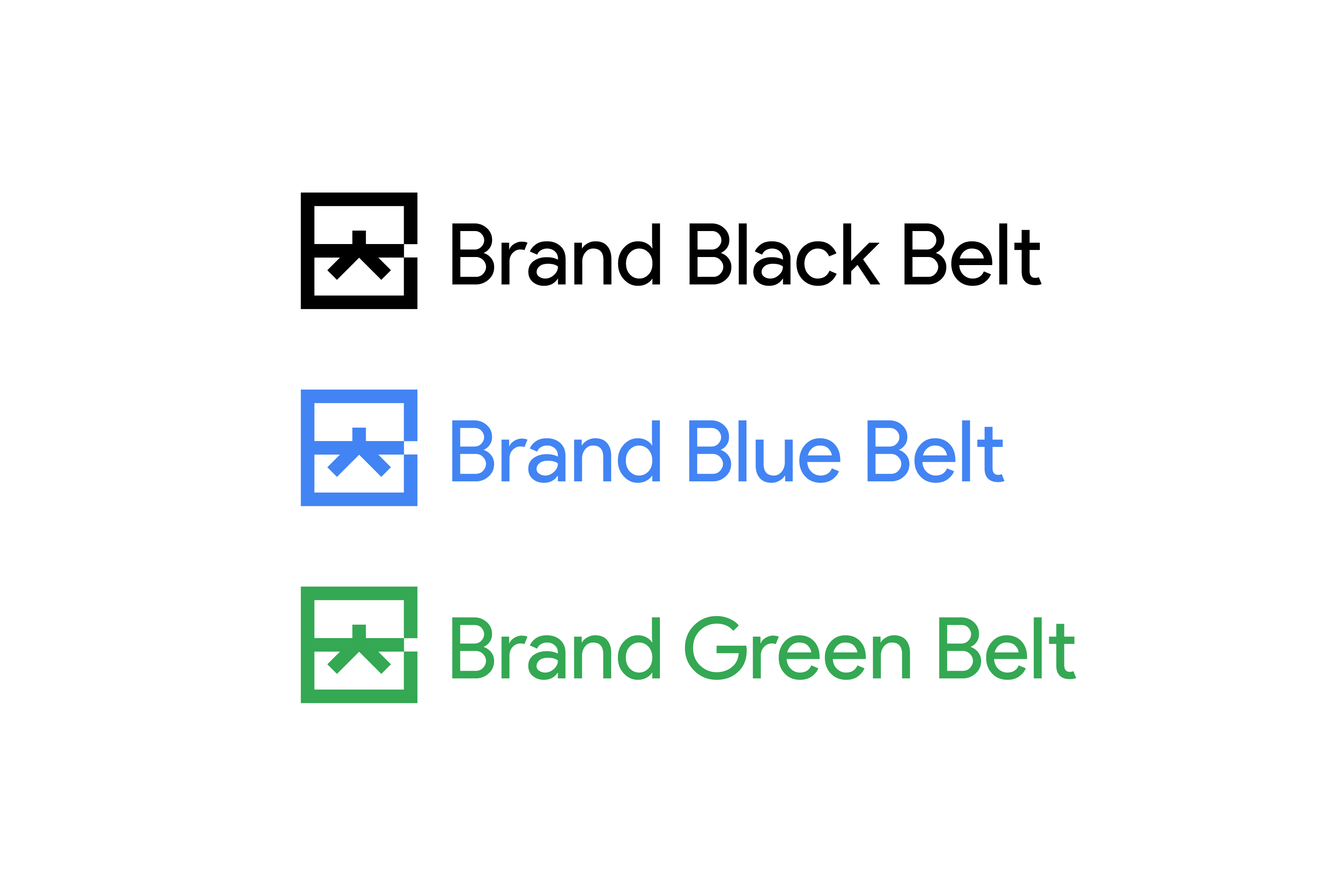 Black Green Blue Logo - Google Brand Black Belt - Brand Identity Design | Jack Morgan