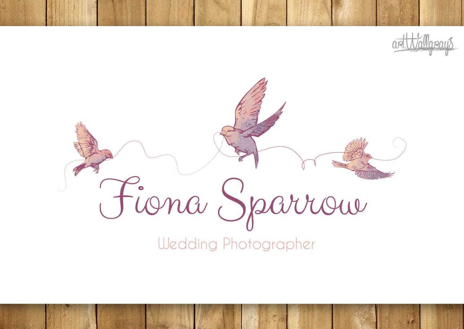 Flying Sparrow Logo - Flying birds logo, any Business logo ( premade) by artWallgrays on ...