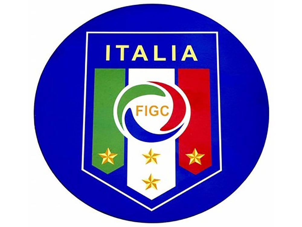 Blue Circle Soccer Logo - ITALIA ITALY FIGC LOGO CAR MAGNET CIRCLE SHAPE 6 1/4