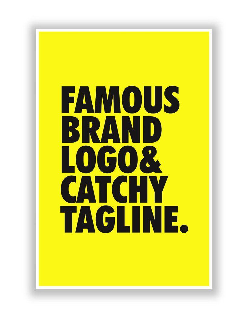 Famous Yellow Logo - Quirky Posters Online India | Famous Brand Logo Yellow Poster ...