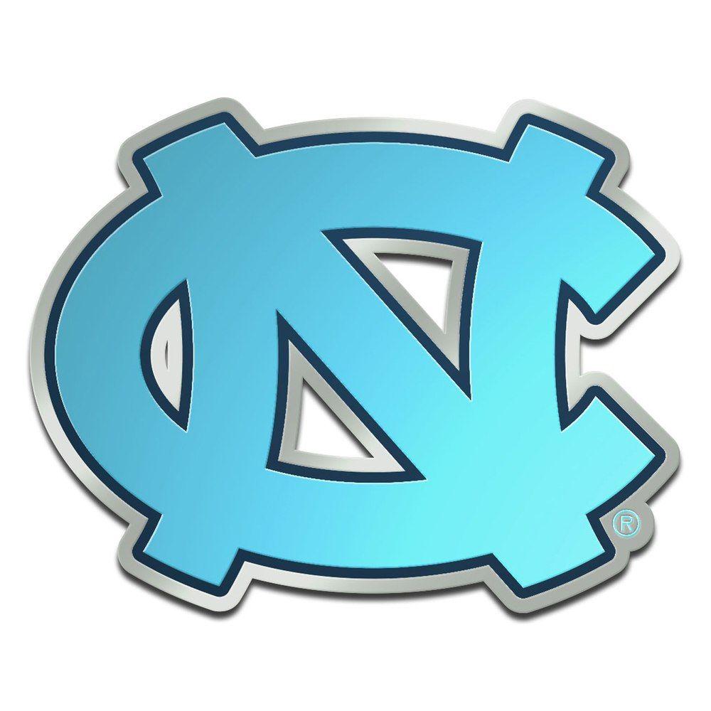 North Carolina Logo - North Carolina Tar Heels Metallic Freeform Logo Auto Emblem
