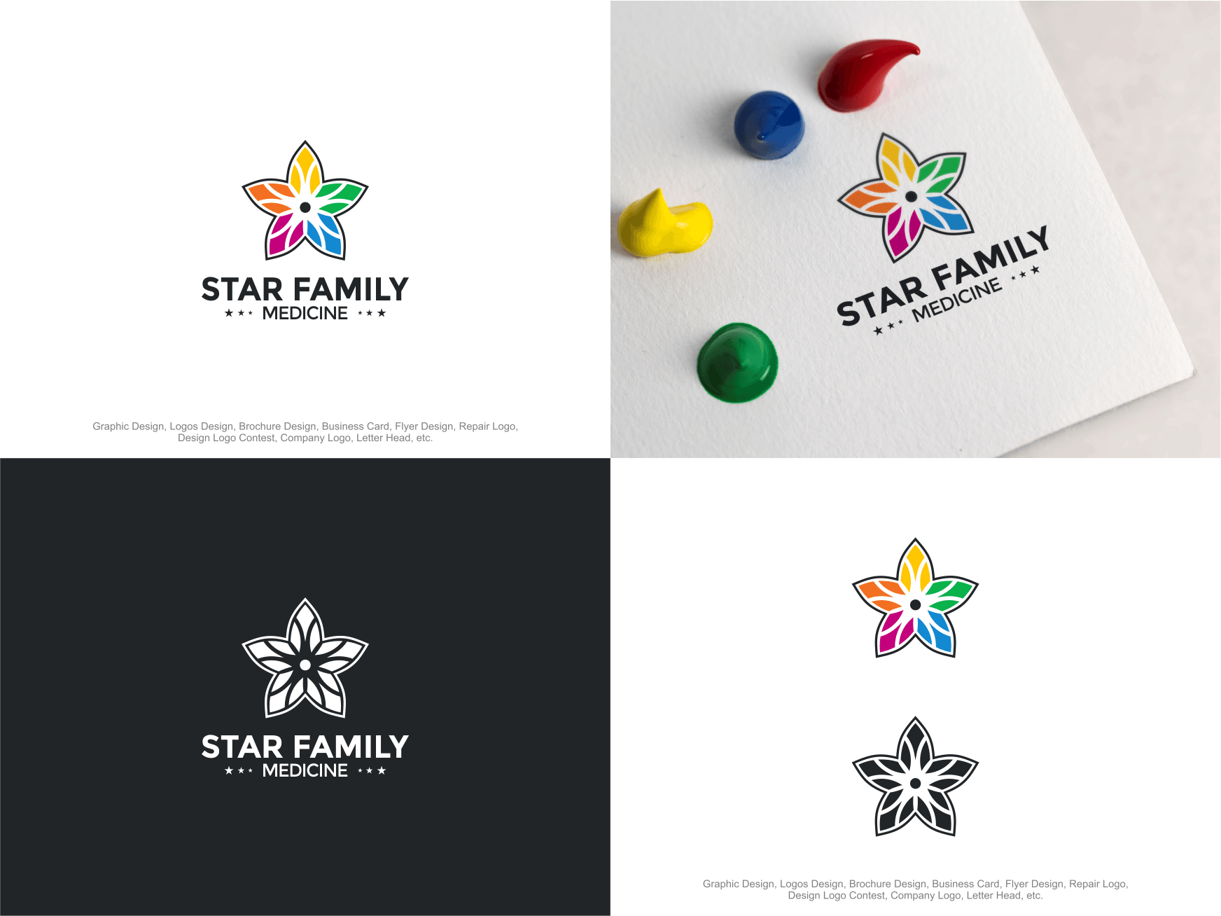 Star Family Logo - Logo and Business Card Design. 'Star Family Medicine' design