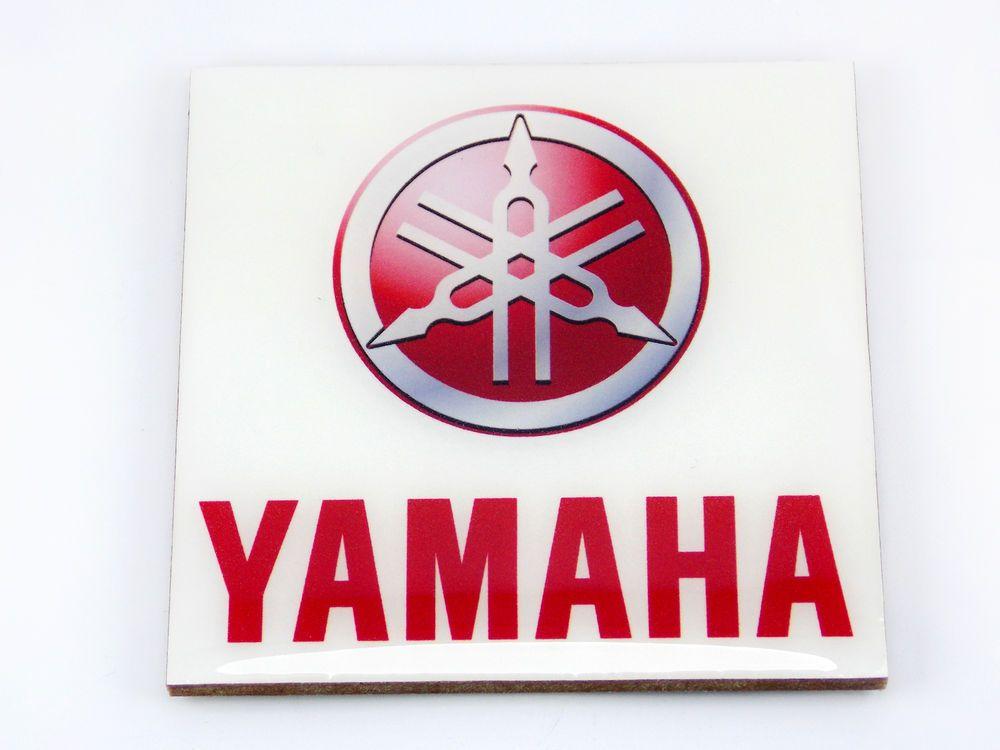 Wood Yamaha Logo - Yamaha logo Red Motorcycles Drink Coaster Handmade Unique Gift MDF