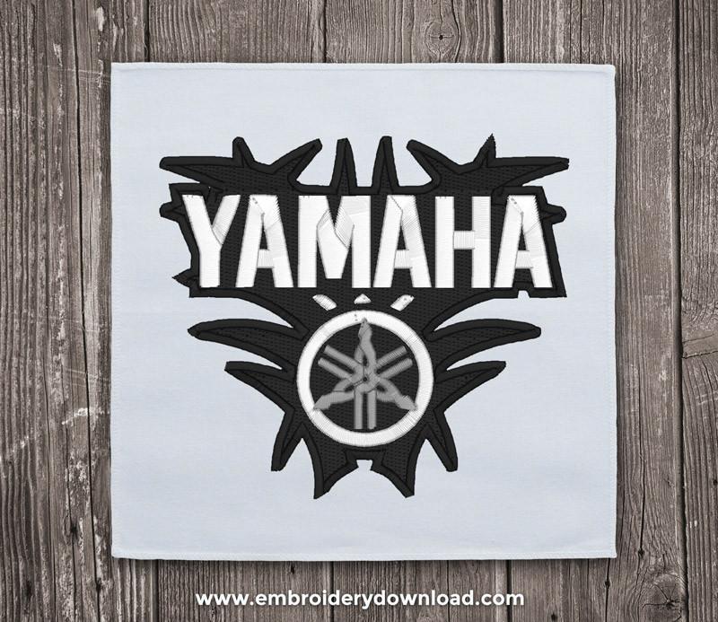 Wood Yamaha Logo - Yamaha logo 3 embroidery design for instant download