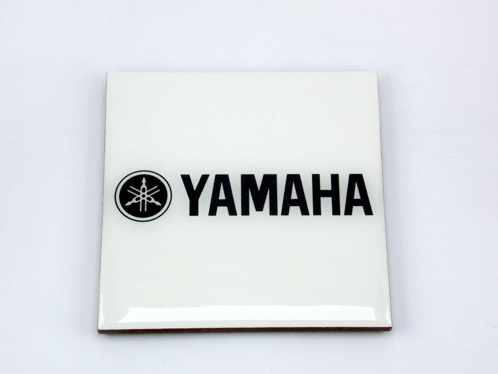 Wood Yamaha Logo - Yamaha Logo Black Drink Coaster Unique Gift MDF Wood