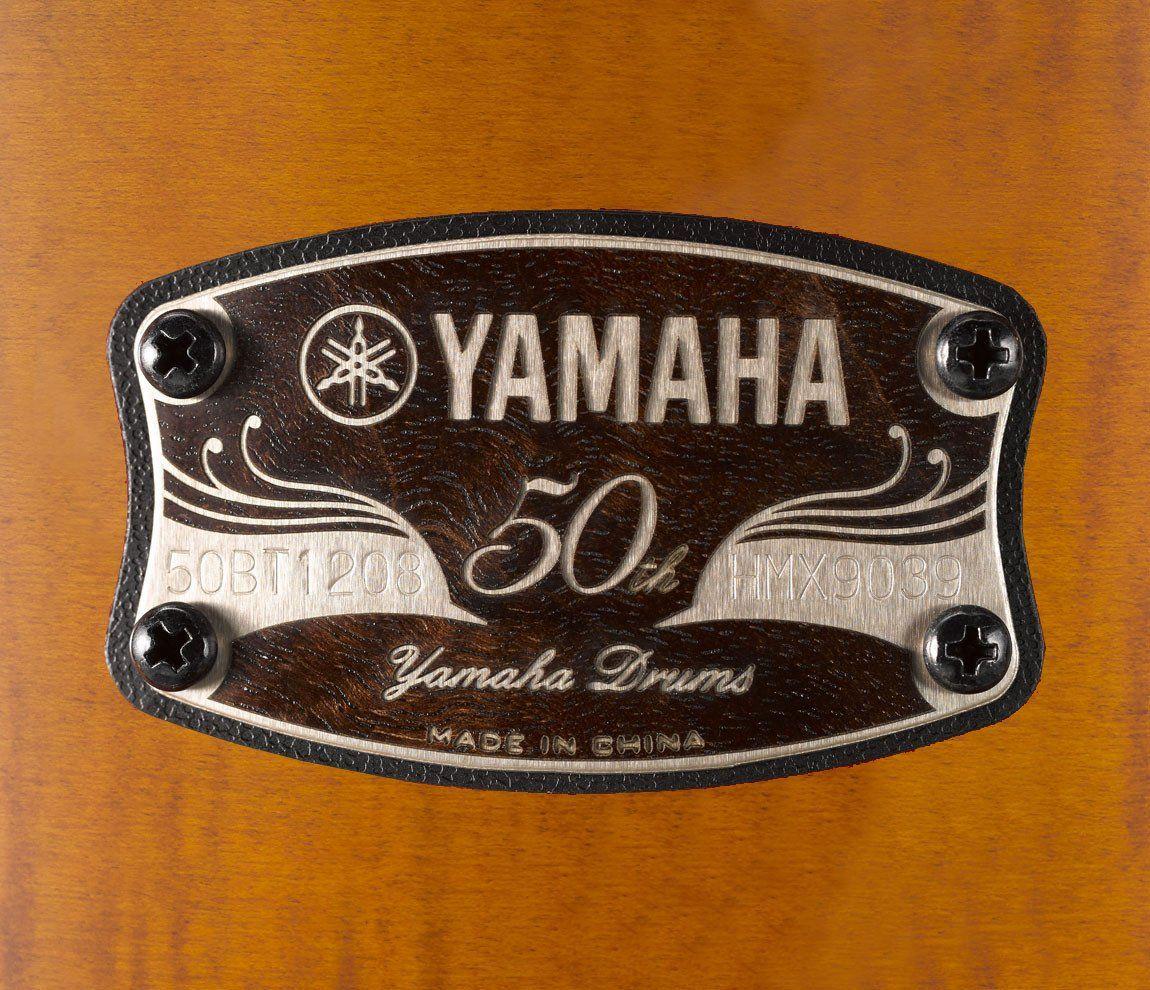Wood Yamaha Logo - Yamaha Exclusive 50th Anniversary Acoustic Drum Kit with Antique ...