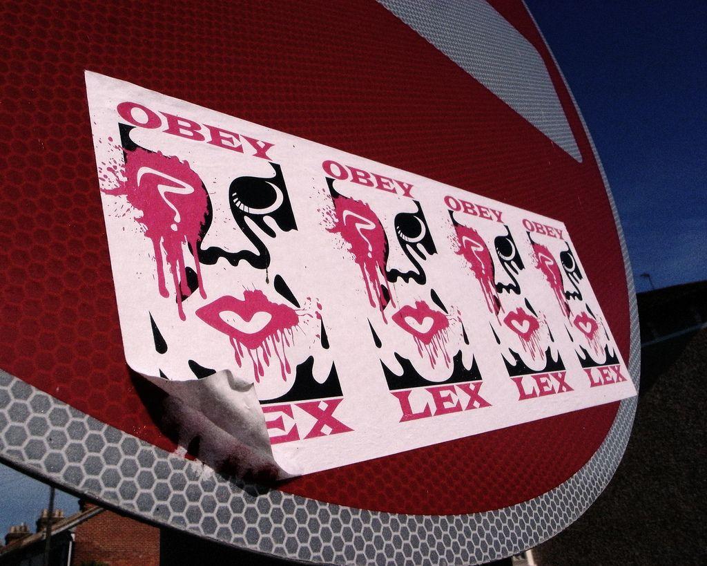 Obey GFX Logo - Obey / Lex | Row of what I assume are modified Obey Giant st… | Flickr