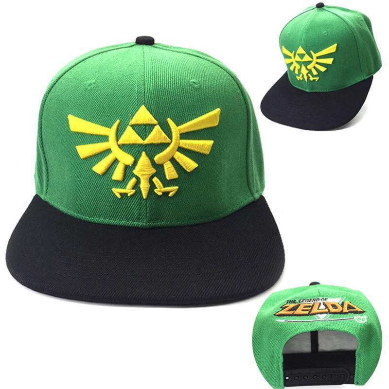 Green Tide Logo - Zelda Legend Logo Hip Hop Cap Anime Green Tide Sunshade Baseball