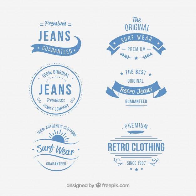 Retro Clothing Logo - Set of vintage clothing badges Vector | Free Download