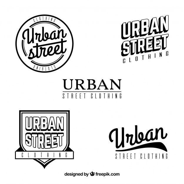 Retro Clothing Logo - Set of retro urban insignias Vector | Free Download