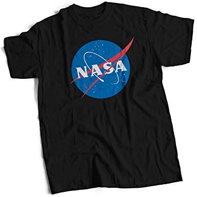 Retro Clothing Logo - bybulldog NASA Retro Meatball Logo Heavyweight T-Shirt: Amazon.co.uk ...