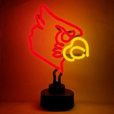 UofL Cardinal Logo - University of Louisville Neon Sign - Cardinals | Edwin's Man Cave ...