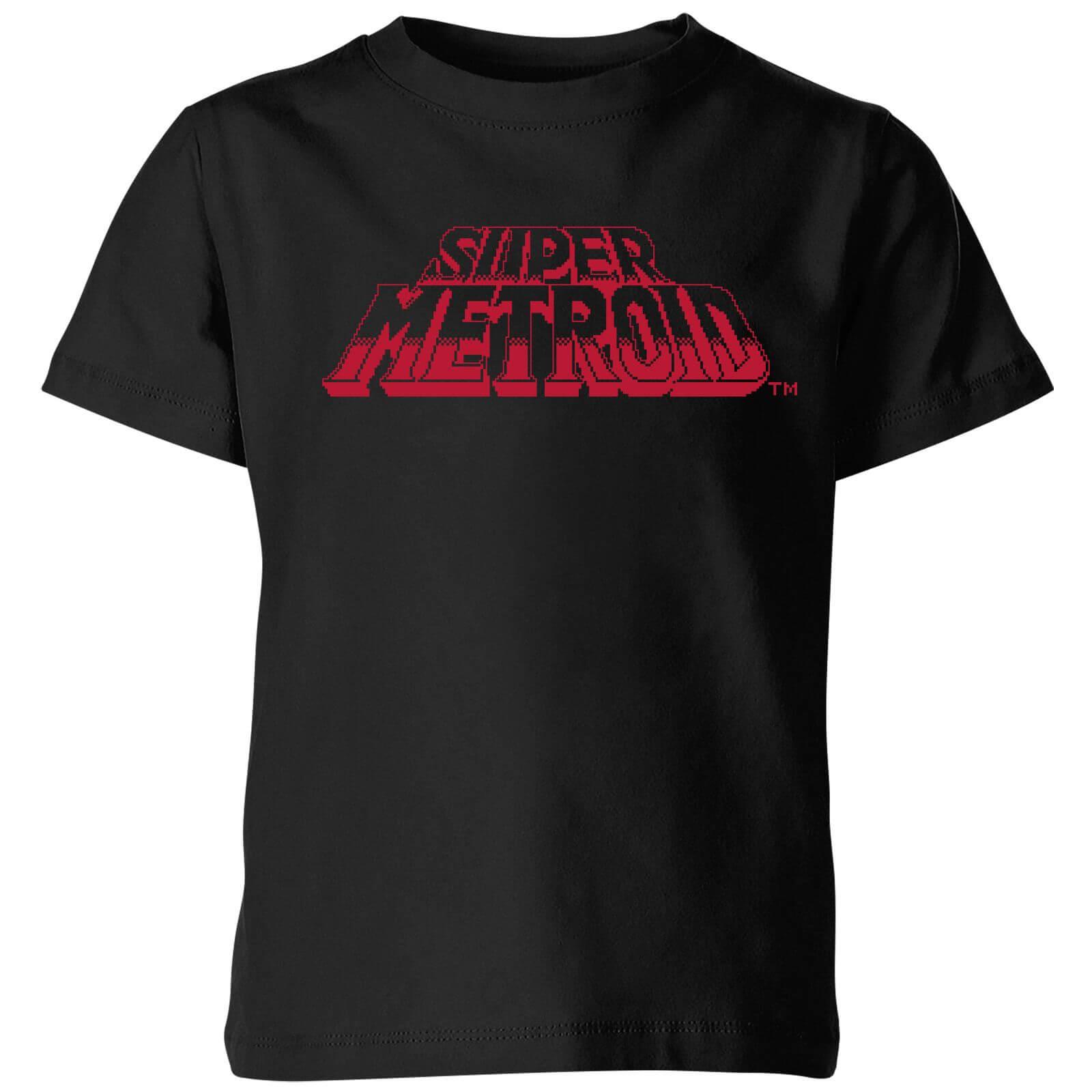 Retro Clothing Logo - Nintendo Super Metroid Retro Logo Kid's T Shirt