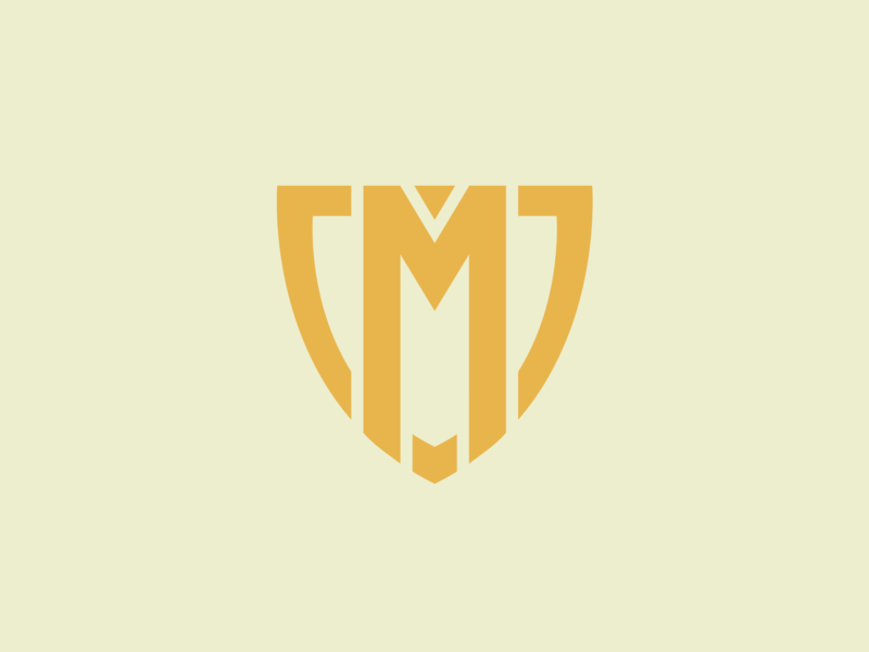 Yellow Shield Brand Logo - M + Shield Logo Concept by Sebastian Lara | Dribbble | Dribbble