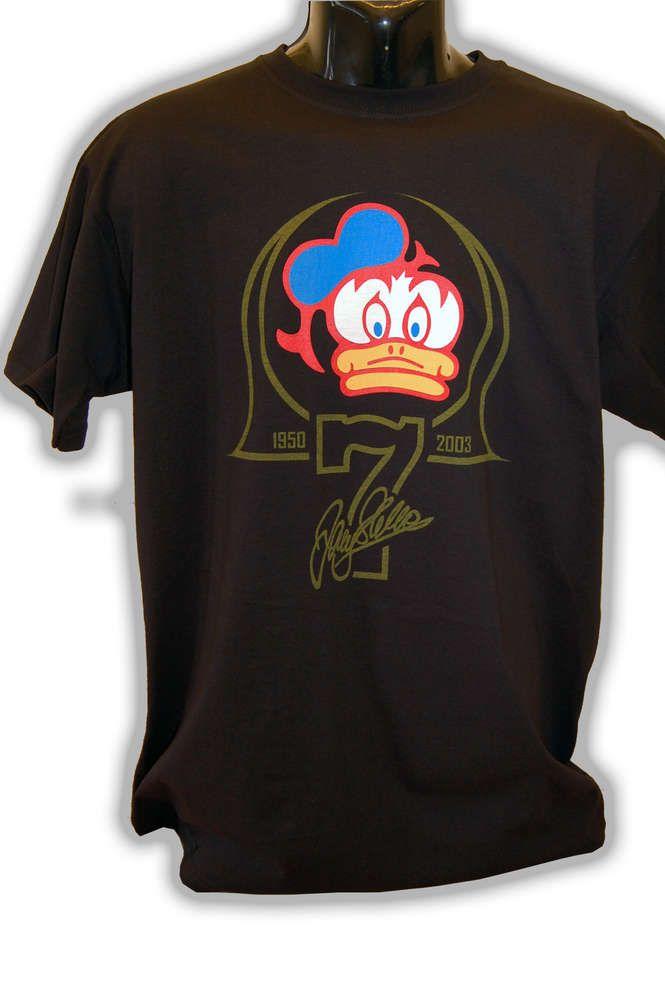 Retro Clothing Logo - Barry Sheene Number 7 Retro Logo Replica Design mens T-shirt Tee Black