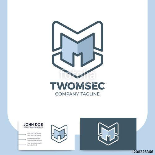 M Shield Logo - Two Letter M shield logo icon design template elements