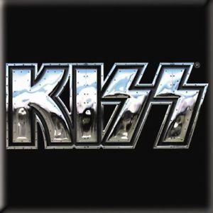 Kiss Band Logo - KISS Chrome Logo Fridge Magnet Square Album Metal Fan Band Gift Idea ...