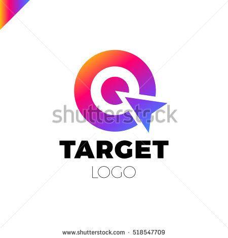 Rainbow Arrow Logo - Target hit two circle with arrow Branding Identity Corporate vector ...