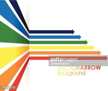 Rainbow Arrow Logo - Rainbow Coloured Arrow Line Perspective Background premium clipart