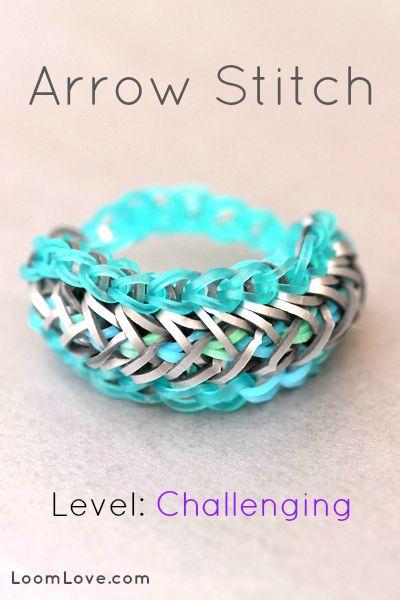 Rainbow Arrow Logo - How to Make an Arrow Stitch Rainbow Loom Bracelet