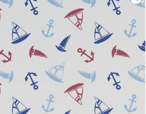 Anchor Blue Red Triangle Logo - BLACKOUT MTM ROMAN BLIND AHOY MARINE BOATS ANCHOR BLUE RED CLARKE
