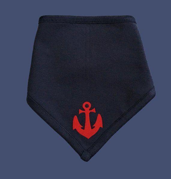 Anchor Blue Red Triangle Logo - Baby Scarf Anchor Hamburg Blue Red Fair Trade Triangle Towel