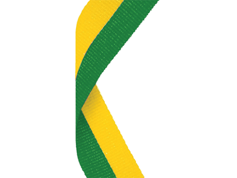 Yellow and Green Logo - 3525 - Green/Yellow Woven Ribbon - Ribbons - Running - Events