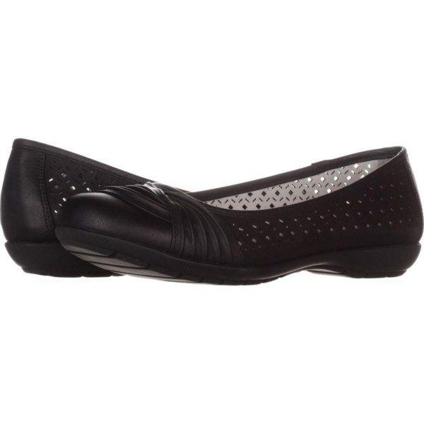 Round Black and White Mountain Logo - White Mountain Sarlow Round Toe Flats Black Burn Smooth, 8 US