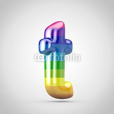 Rainbow Letter T Logo - Rainbow Letter T lowercase isolated on white background. Buy