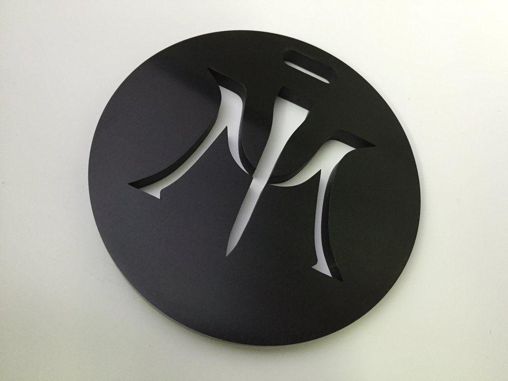 Miura Logo - Miura Golf Bag Tag Full Logo Stainless Steel Black Zinc