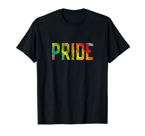 Rainbow Letter T Logo - The Official Gay Pride Rainbow Letters T Shirt: Clothing