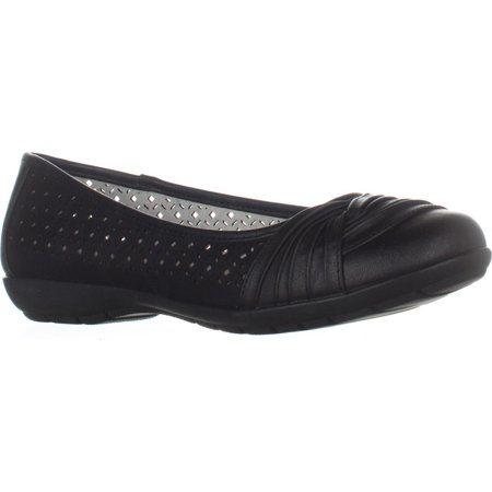 Round Black and White Mountain Logo - White Mountain - Womens White Mountain Sarlow Round Toe Flats, Black ...