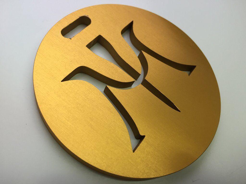Miura Logo - Miura Golf Bag Tag Cut Thru Logo Aluminum in Yellow – torque golf