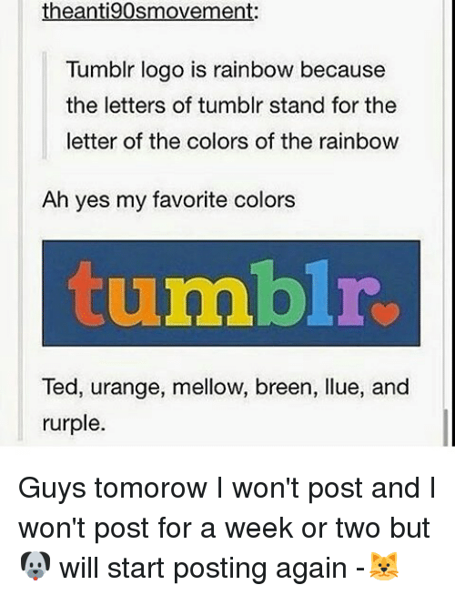 Rainbow Letter T Logo - Theanti90smovement Tumblr Logo Is Rainbow Because the Letters