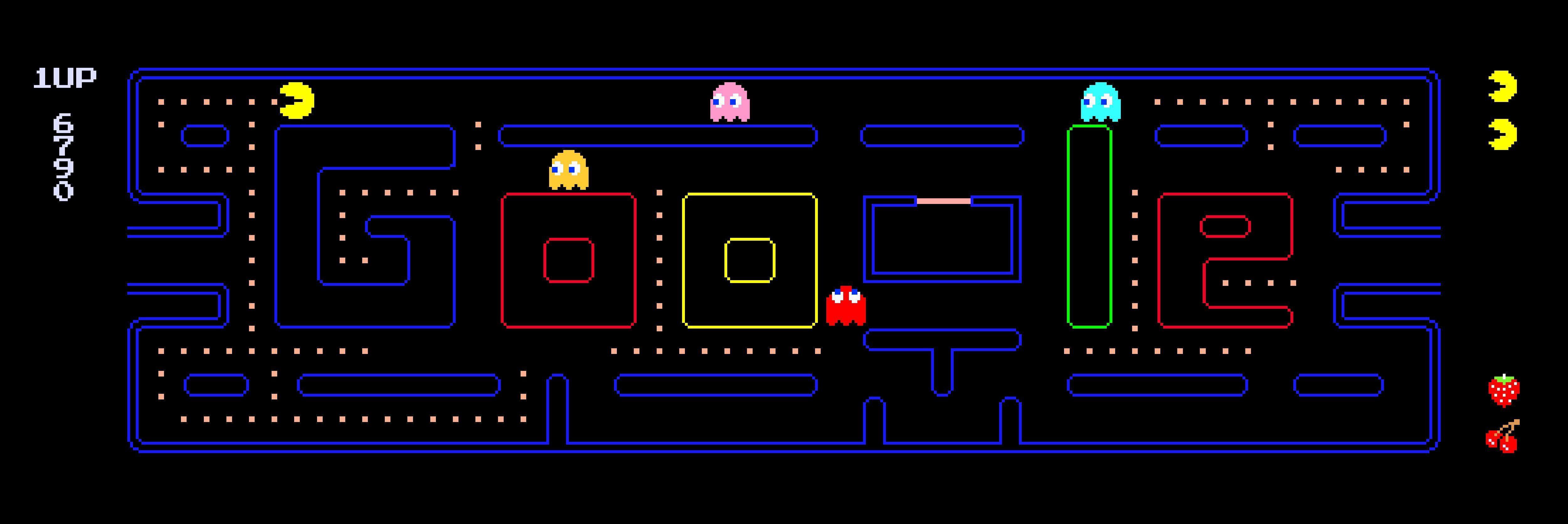 Interactive Google Logo - Interactive Google Doodle Celebrates Pac Man's 30th