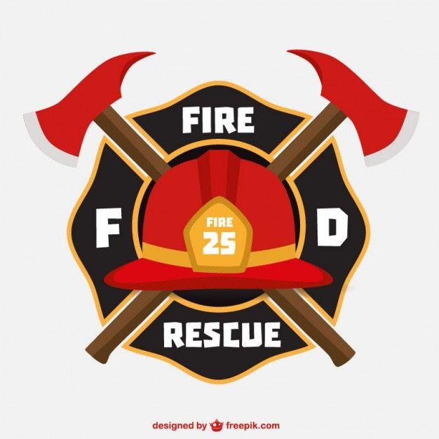 Fireman Logo - Firemen helmet emblem Vector