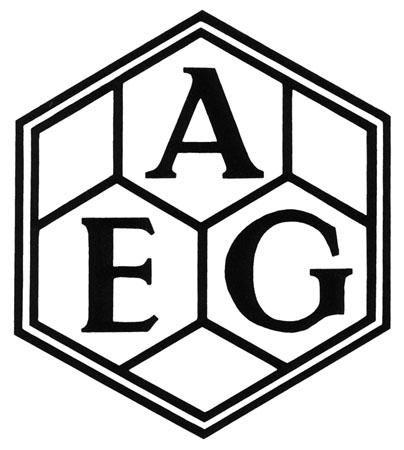AEG Logo - Peter Behrens, AEG (Allgemeine Elektricitats-Gesellschaft) logo 1907 ...