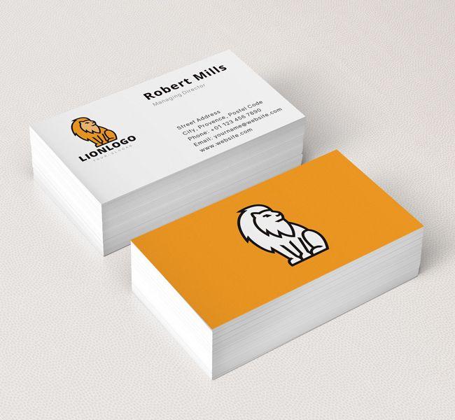 Lion Business Logo - Minimal Lion Logo & Business Card Template Design Love
