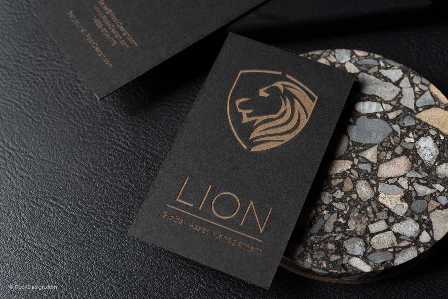 Lion Business Logo - EXPLORE black card logos! | RockDesign.com