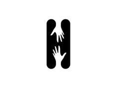 Black H Logo - logo H symbol for hug H letter monogram black and white. Graphic