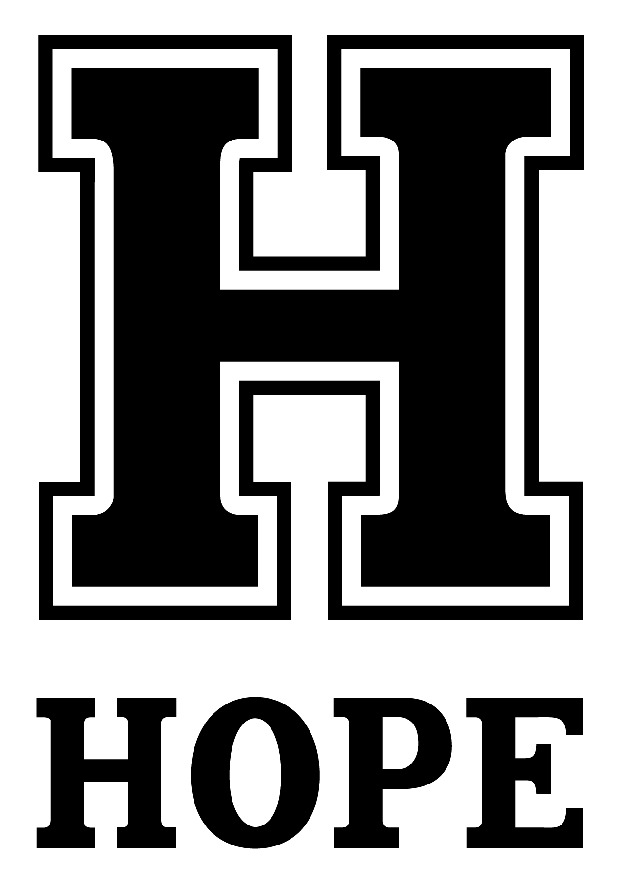 Black H Logo - Downloadable Athletics Logos | Hope College