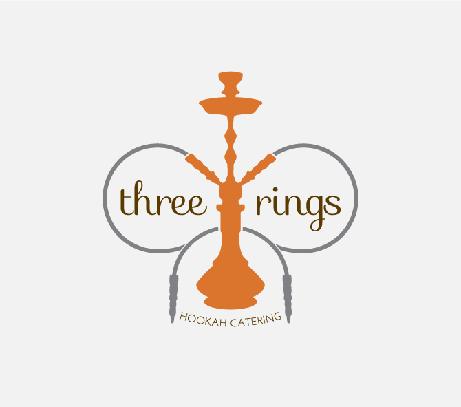 Three Orange Rings Logo - Three Rings Hookah - Abby Lima | Graphic Design
