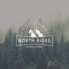 Round Black and White Mountain Logo - Premade logo | minimal logo | mountain logo | black and white logo ...