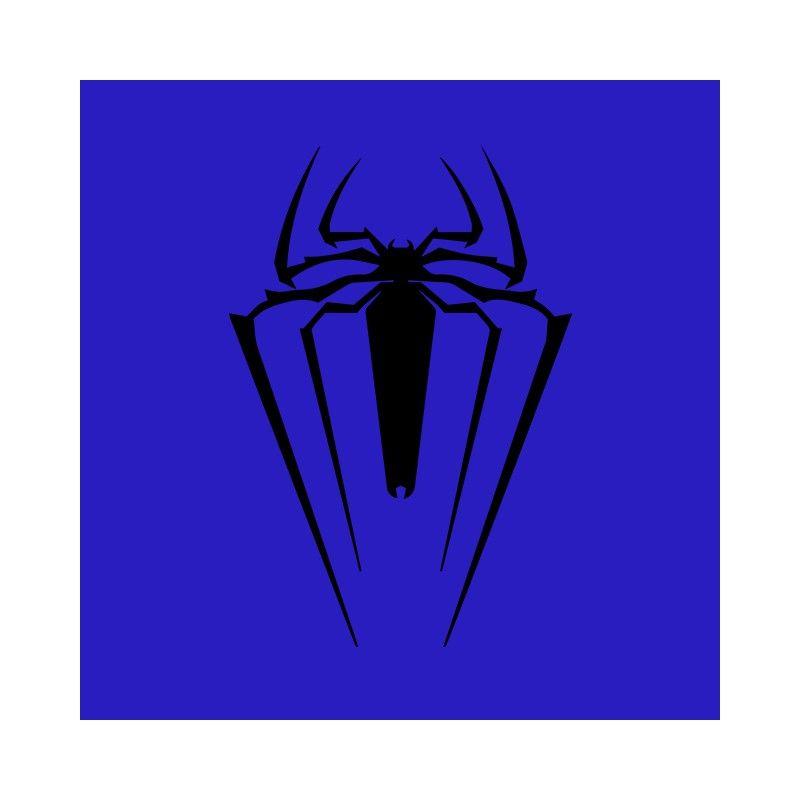 Blue Spider Logo - Tee shirt spider man symbole bleu