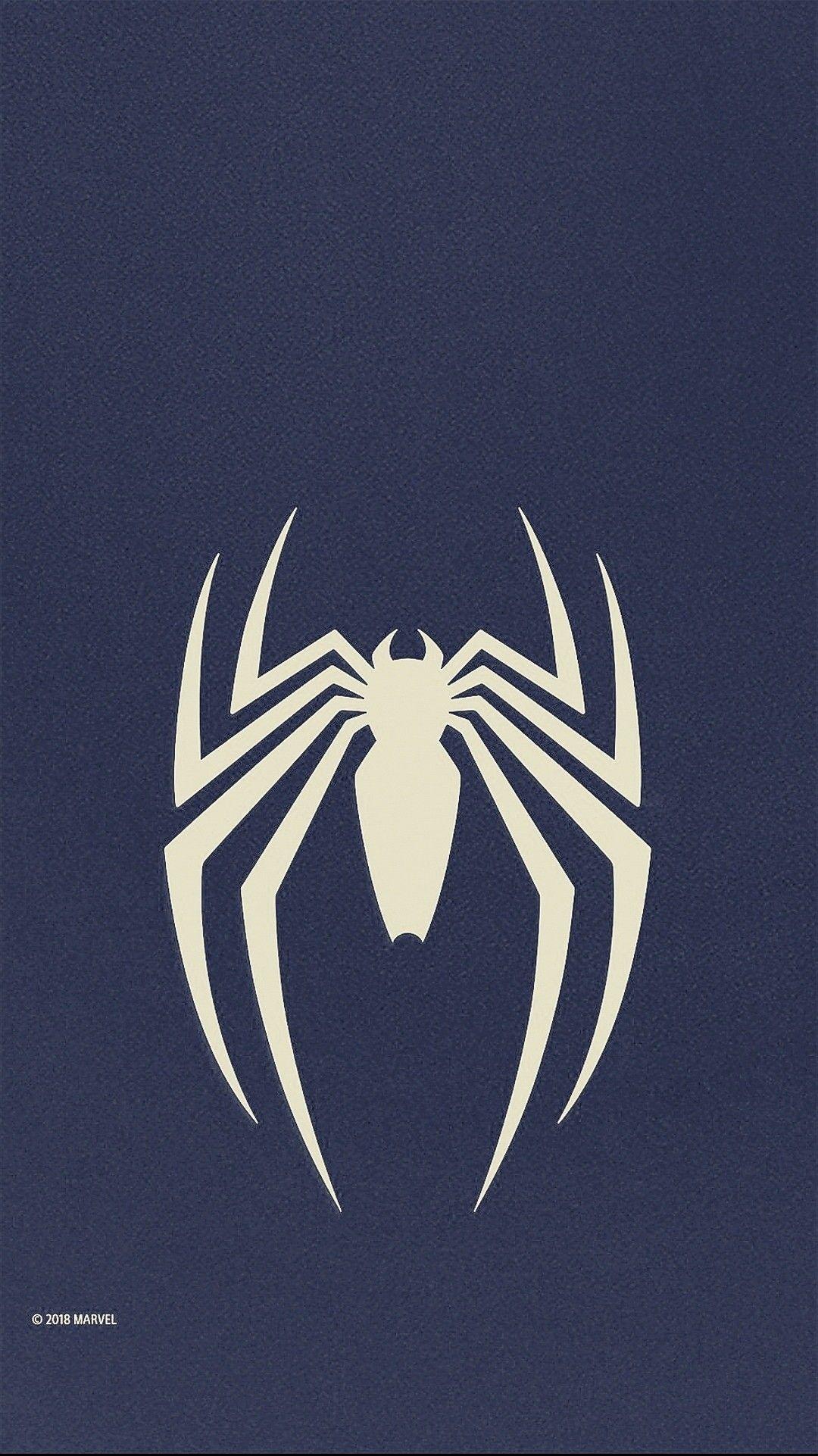 Blue Spider Logo - Spiderman Logo (Blue & Cream-White) | Spider-Man | Spiderman, Marvel ...
